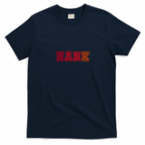 Hank Classic Distressed Graphic Tee - Navy Blue