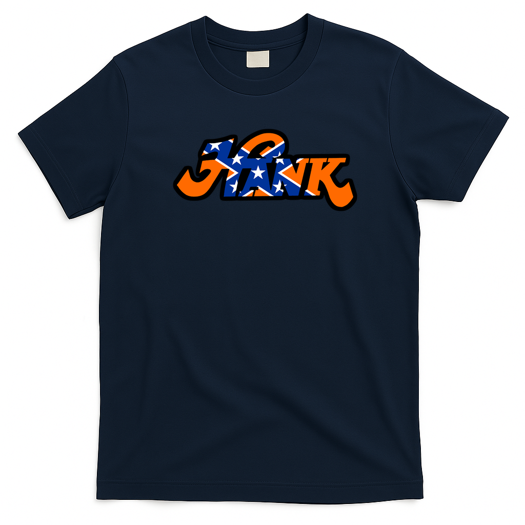 Hank Classic Retro Graphic Tee - Navy Blue