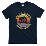 Car Storage Problem Funny T-Shirt - Navy Blue