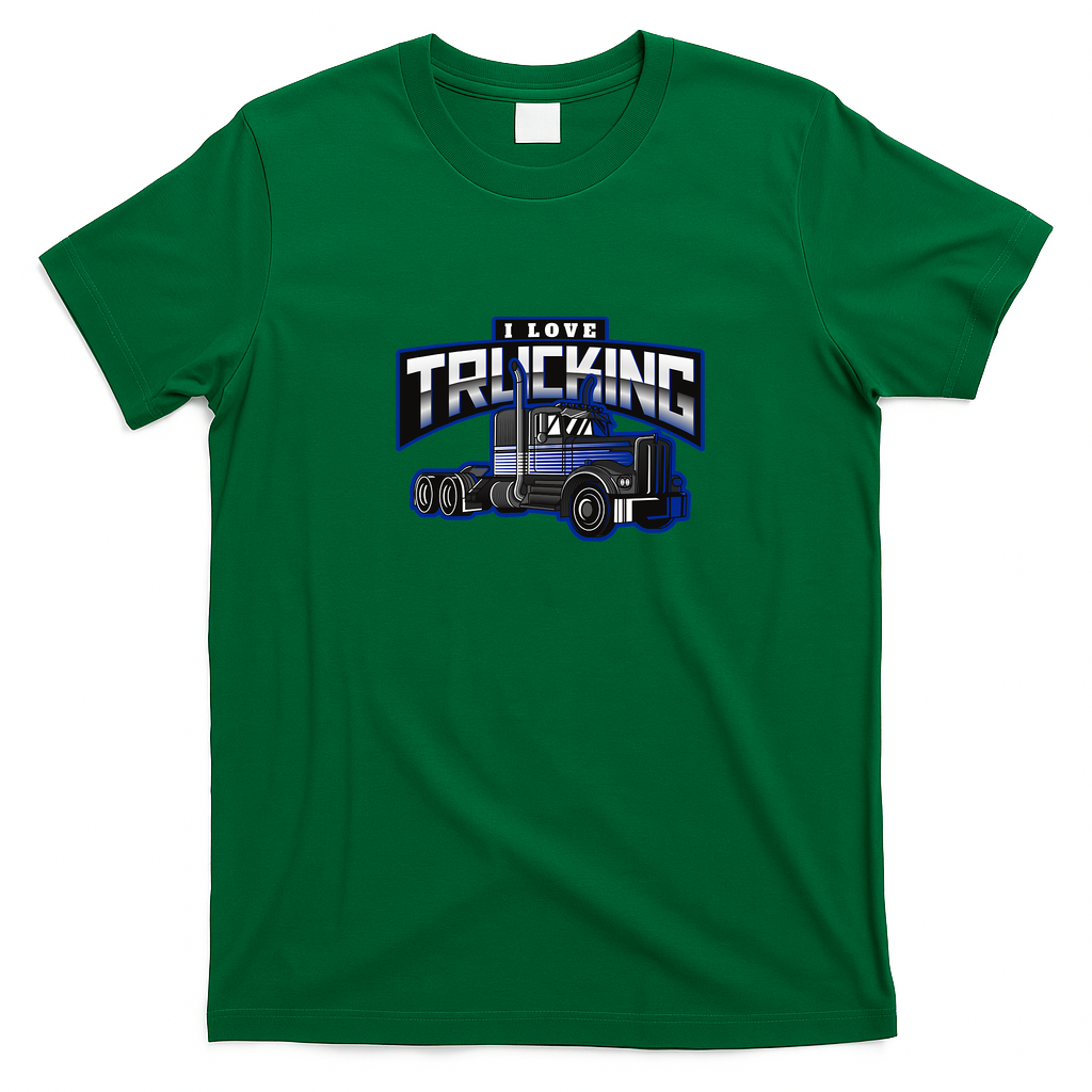 I Love Trucking Classic T-Shirt - Irish Green