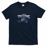 I Love Trucking Classic T-Shirt - Navy Blue
