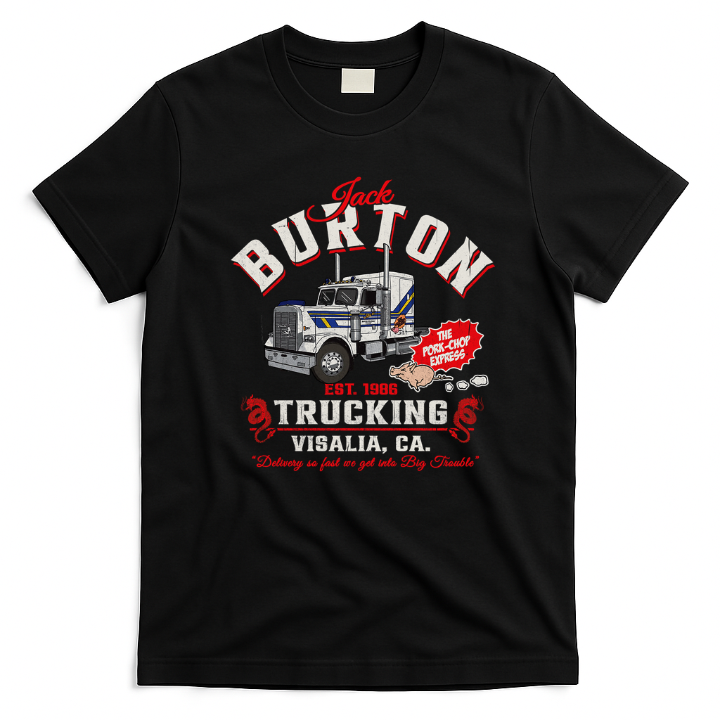 Pork Chop Express Trucking Dark Graphic Tee - Black