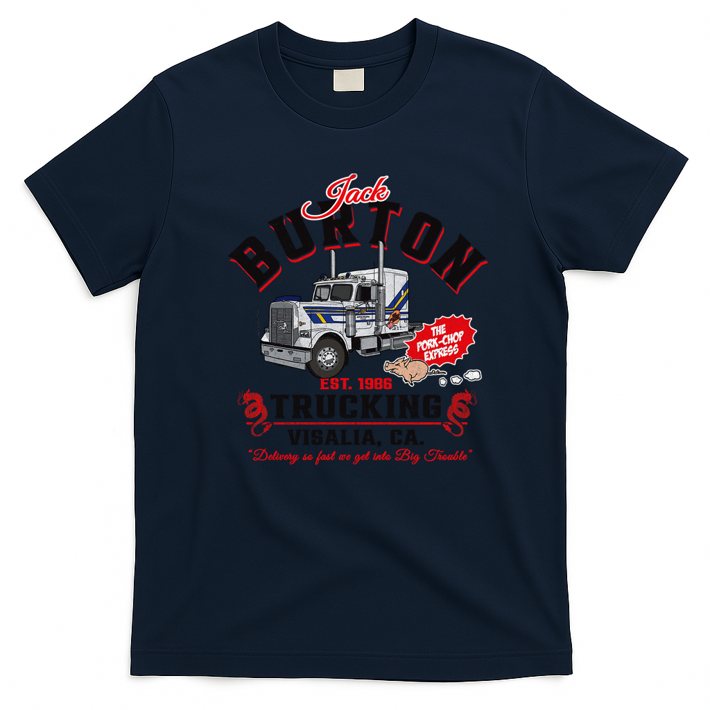 Pork Chop Express Trucking Vintage T-Shirt - Navy Blue