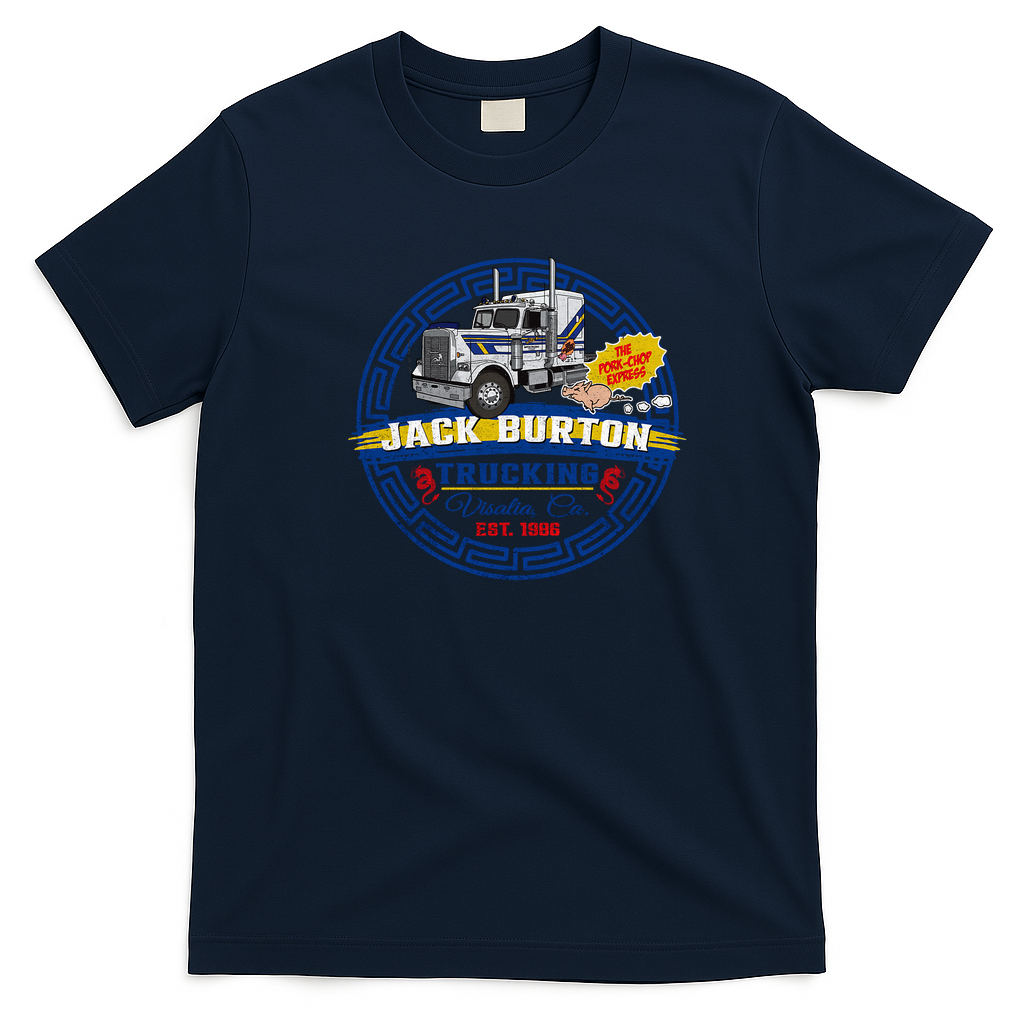 Pork Chop Express Circular Logo T-Shirt - Navy Blue