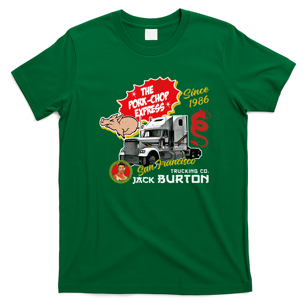 Pork Chop Express Classic Trucking T-Shirt - Irish Green