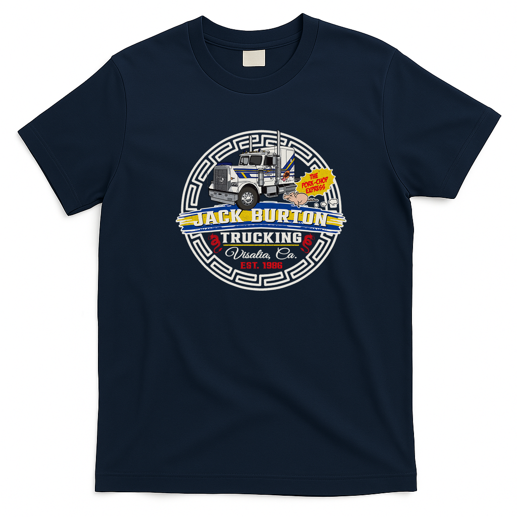Pork Chop Express Round Logo T-Shirt - Navy Blue