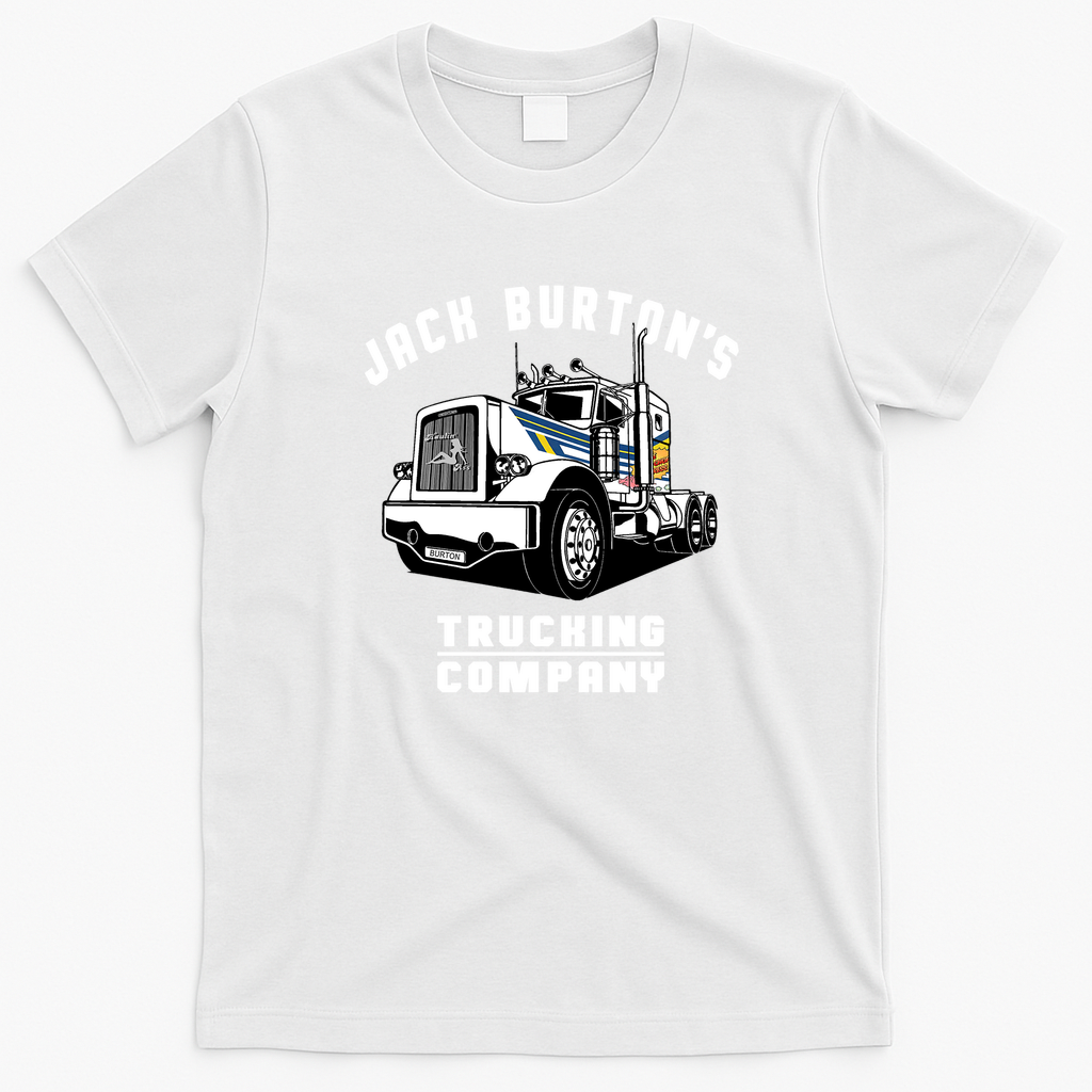 Jack Burton Trucking Co. Black Logo Tee - White