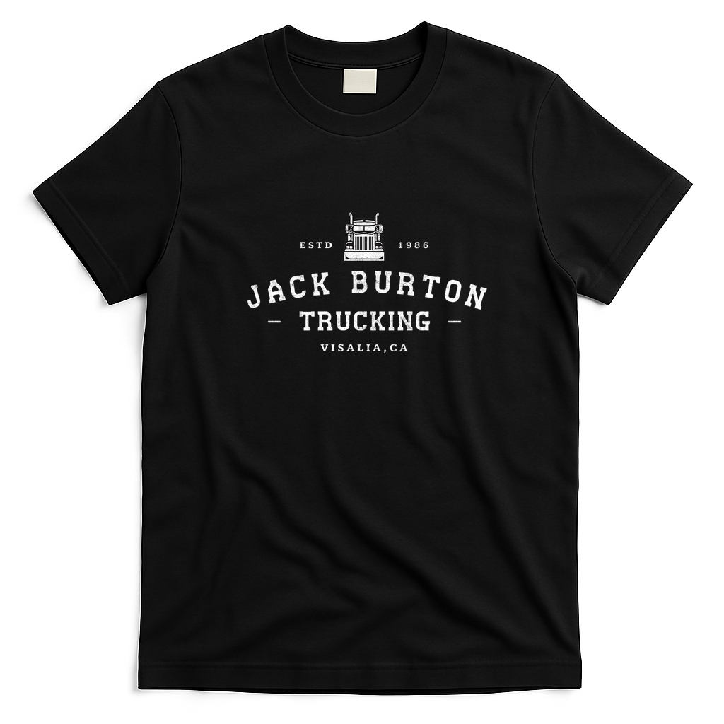 Jack Burton Trucking Est. 1986 Visalia Tee - Black