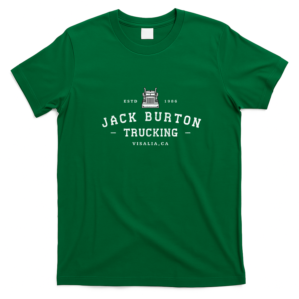 Jack Burton Trucking Est. 1986 Visalia Tee - Irish Green