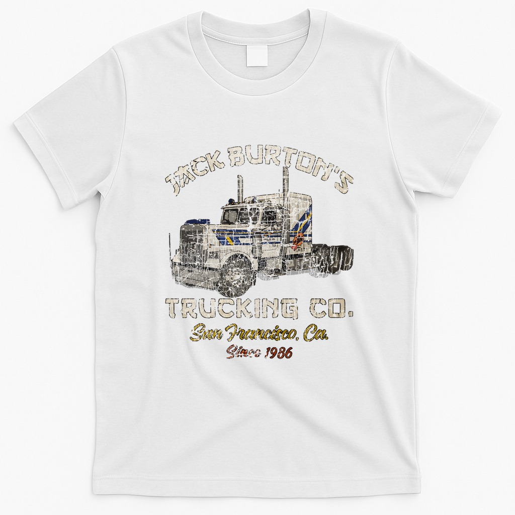 Jack Burton Trucking Distressed Logo T-Shirt - White