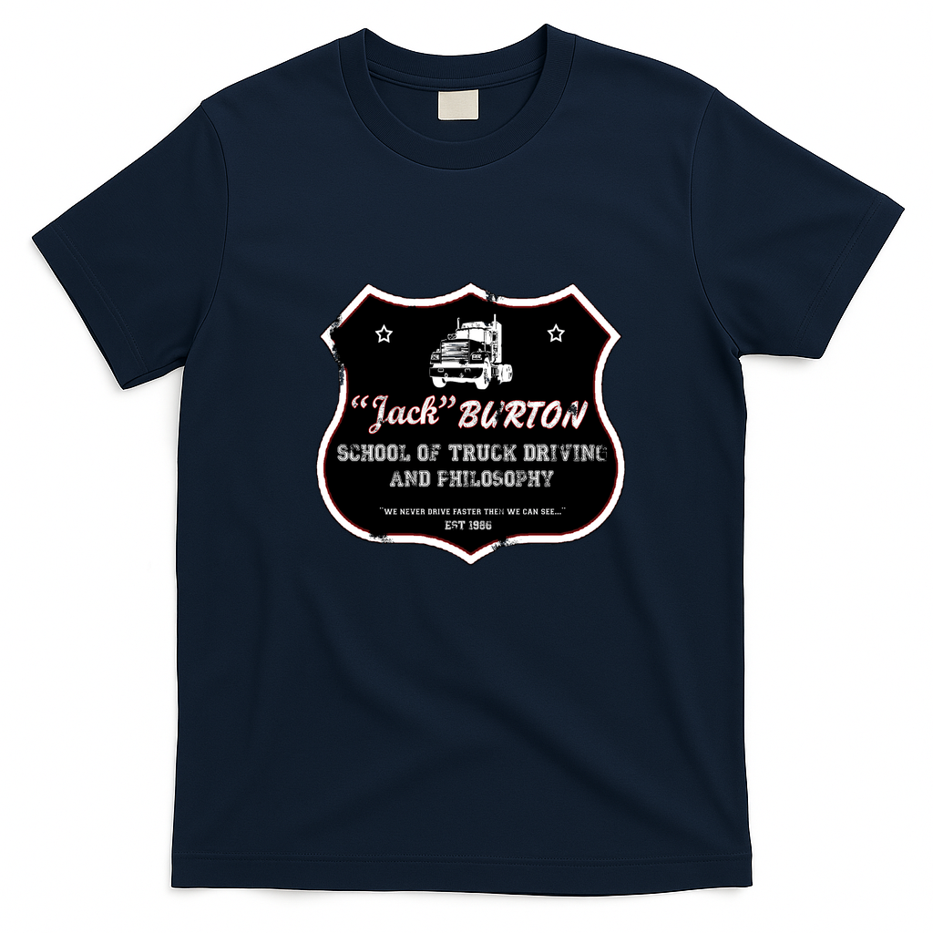 Jack Burton Trucking Vintage Badge T-Shirt - Navy Blue
