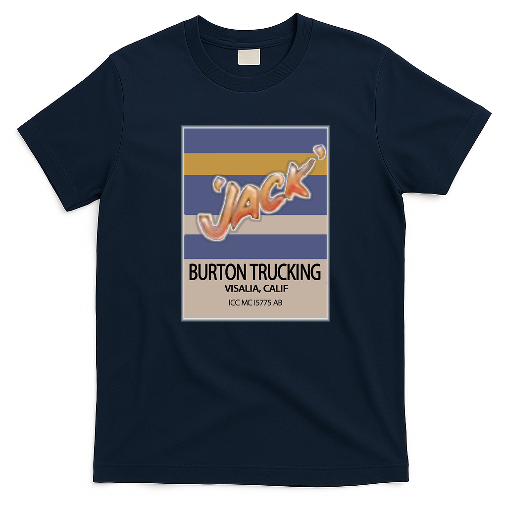 Jack Burton Trucking Retro Workwear T-Shirt - Navy Blue