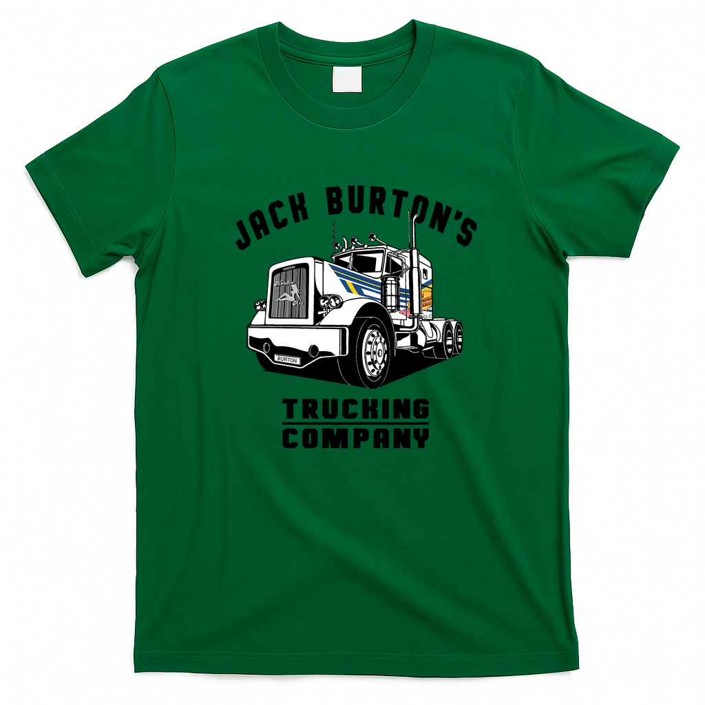 Jack Burton Trucking Co. White Logo Tee - Irish Green