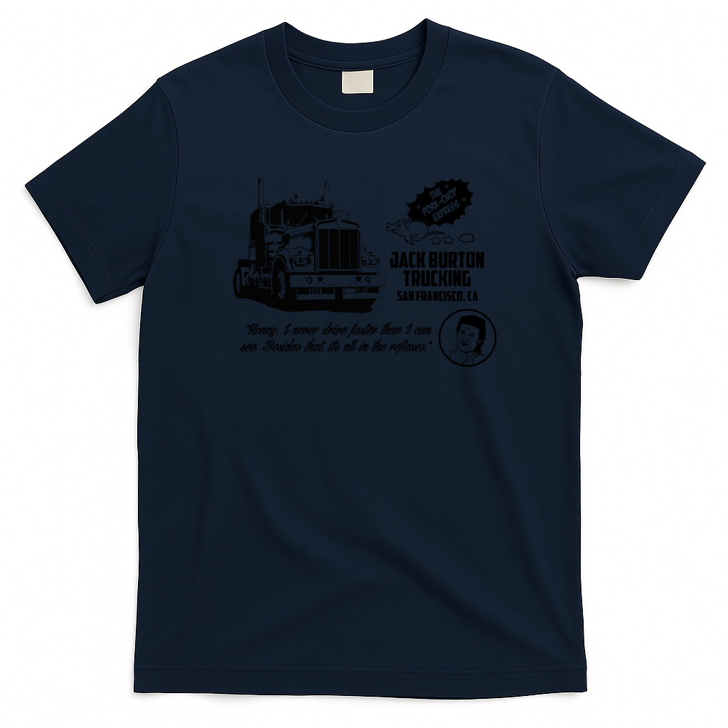 J. Burton Trucking Vintage Logo T-Shirt - Navy Blue