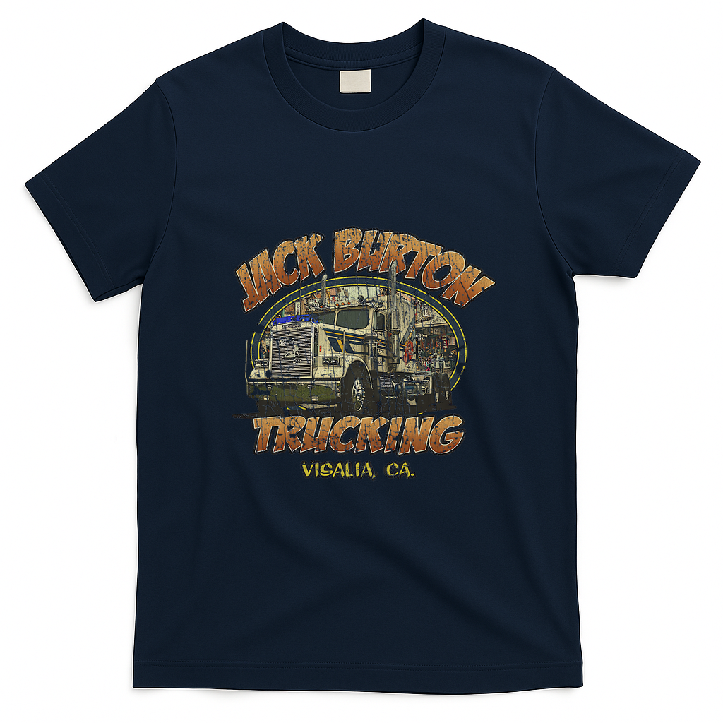 Jack Burton Trucking Retro Graphic Tee - Navy Blue