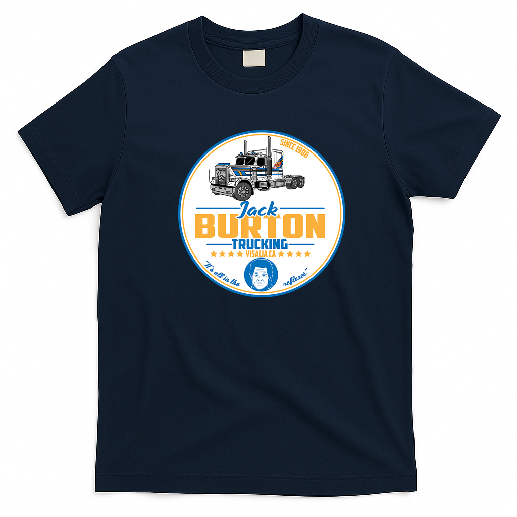 Jack Burton Trucking Classic Graphic Tee - Navy Blue