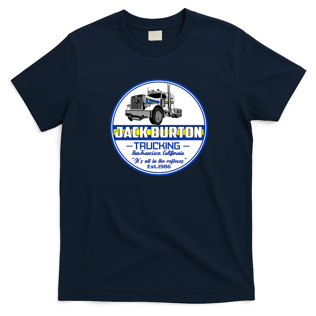 J. Burton Trucking Retro Badge Tee - Navy Blue