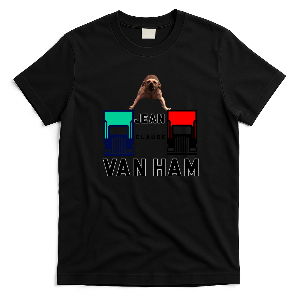Jean Claude Van Ham Retro Graphic Tee - Black