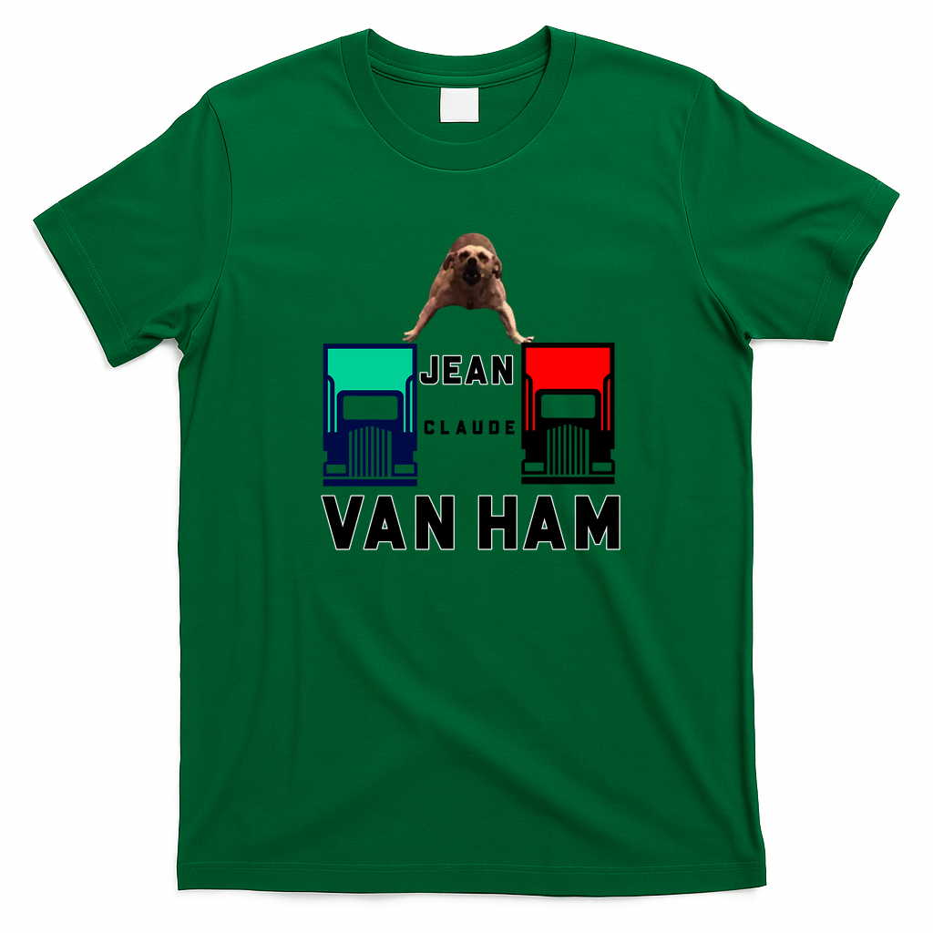 Jean Claude Van Ham Retro Graphic Tee - Irish Green