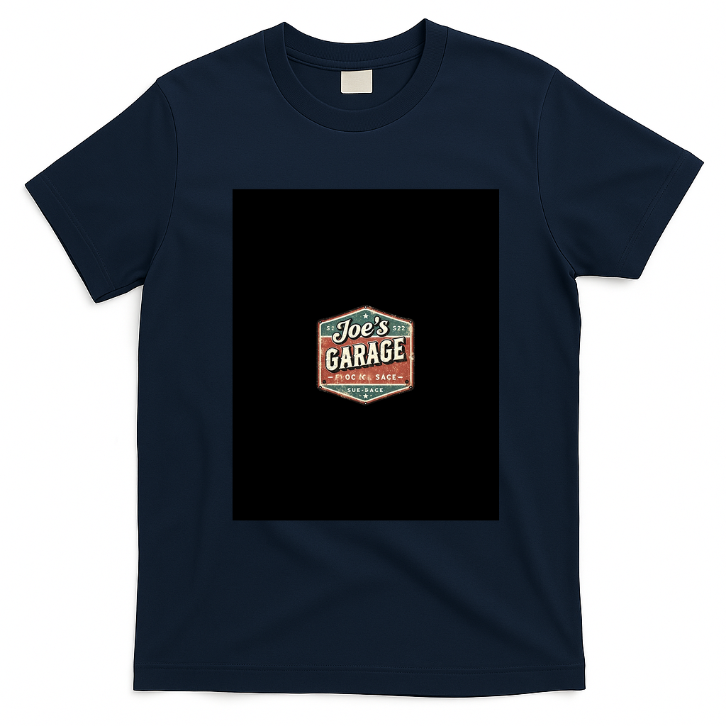 Joe’s Garage Vintage Sign T-Shirt - Navy Blue