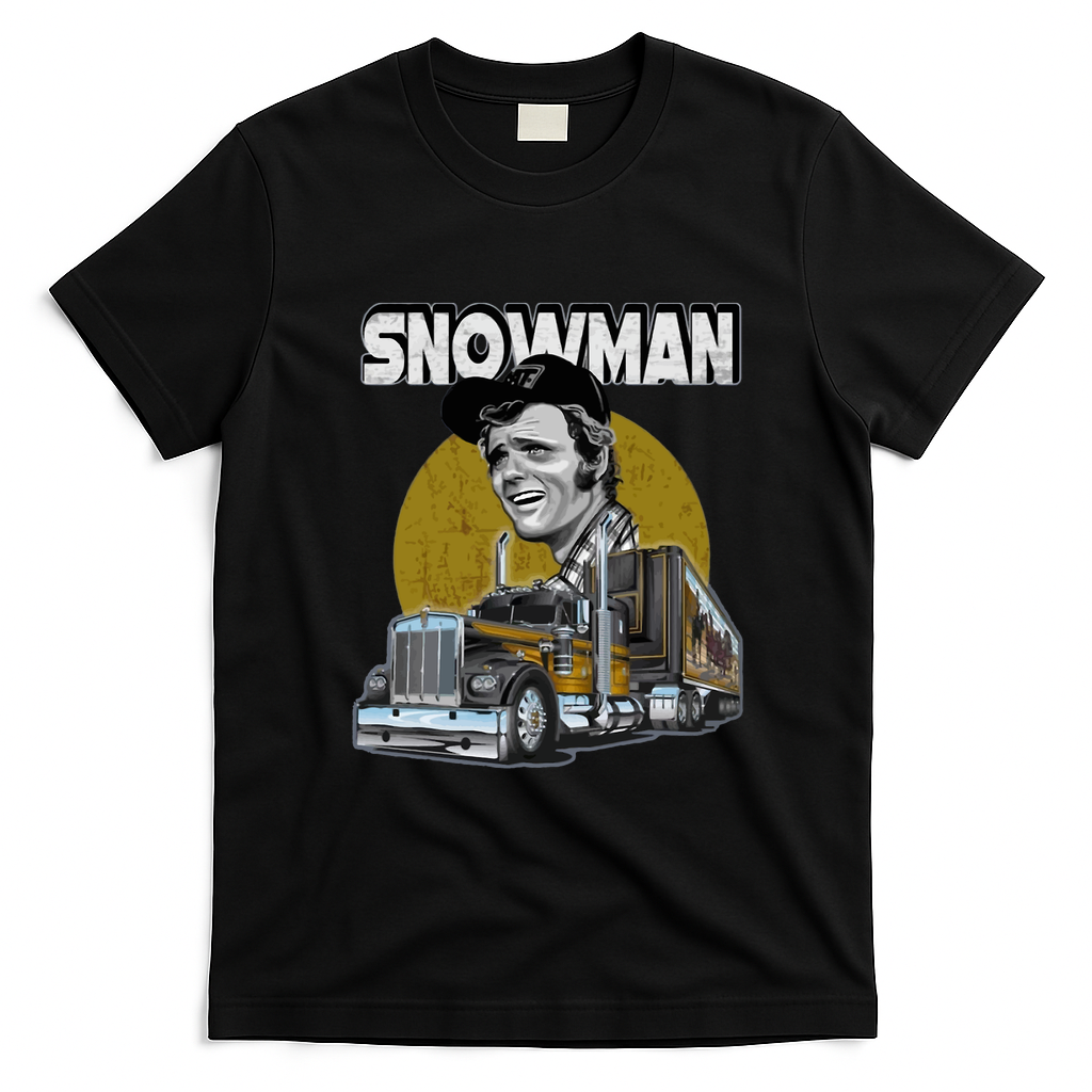 Jerry Reed Snowman Trucker T-Shirt - Black