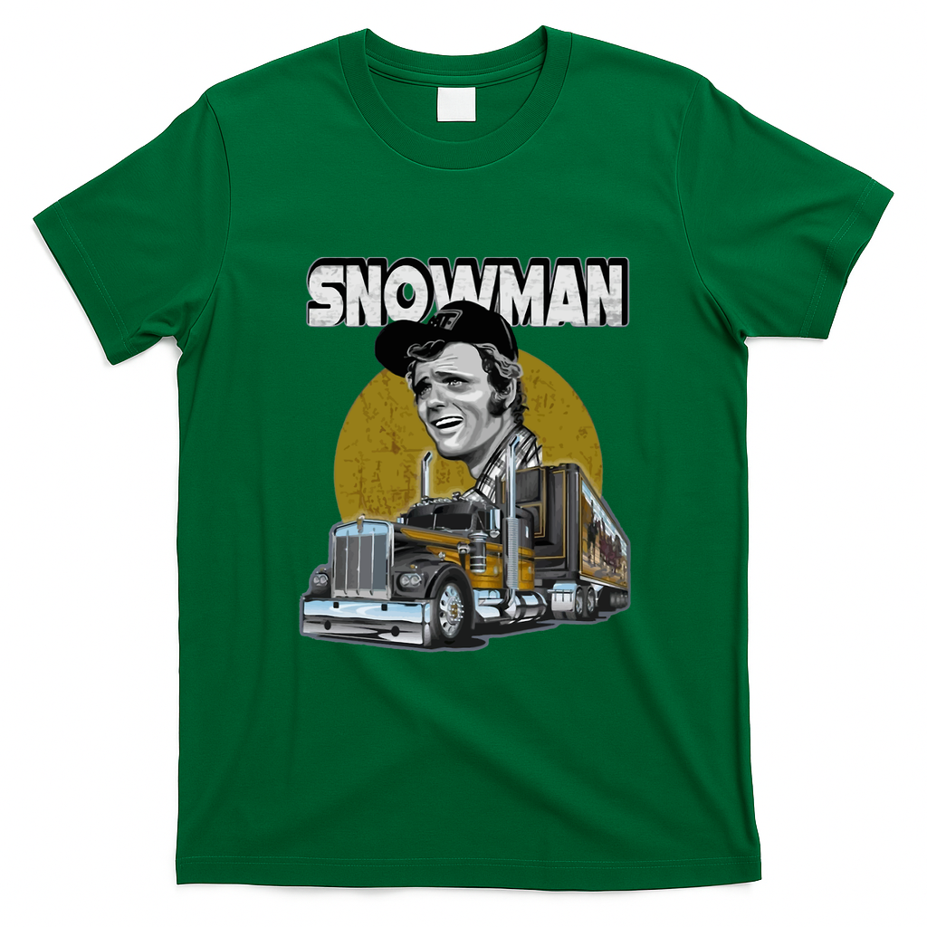 Jerry Reed Snowman Trucker T-Shirt - Irish Green