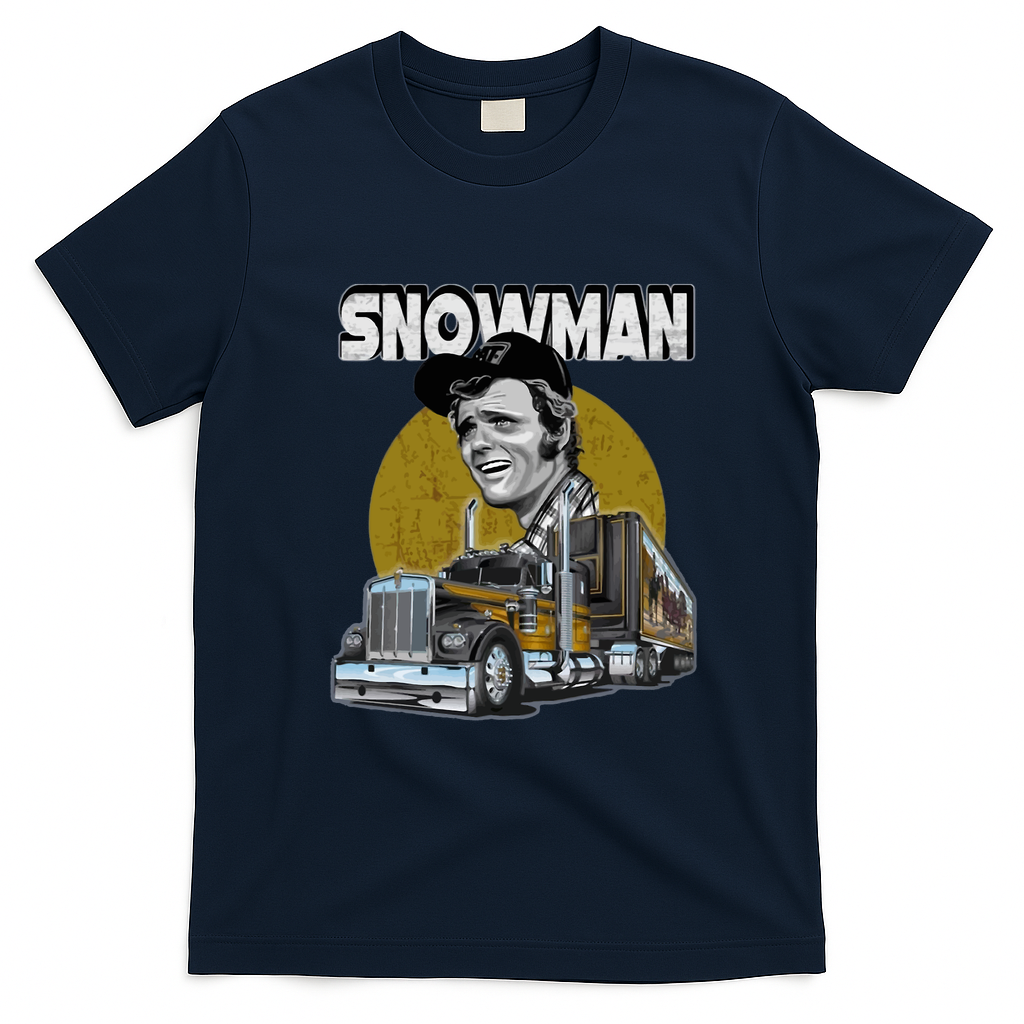 Jerry Reed Snowman Trucker T-Shirt - Navy Blue