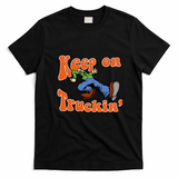 Keep On Truckin’’ Iron-On Style Retro Graphic Tee No. 2 - Black