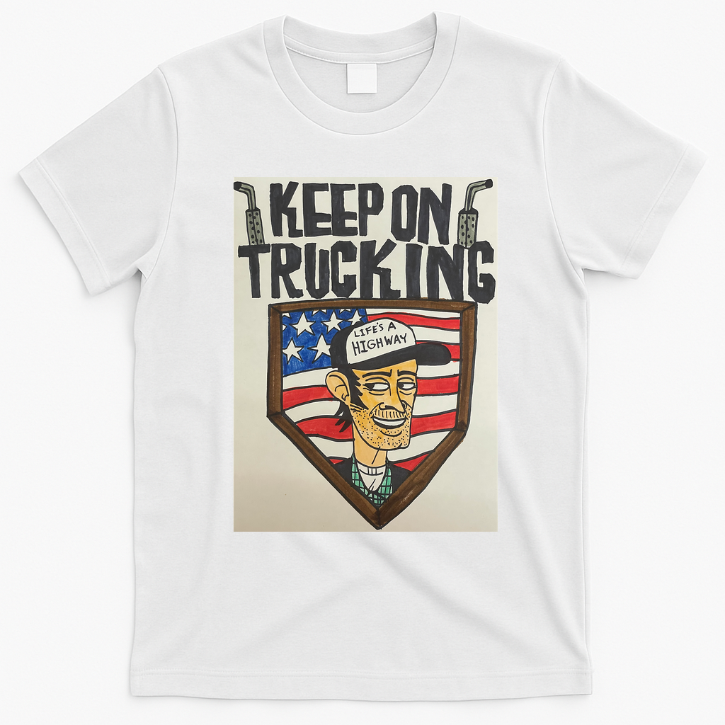 Keep On Trucking Classic Road Tee - White