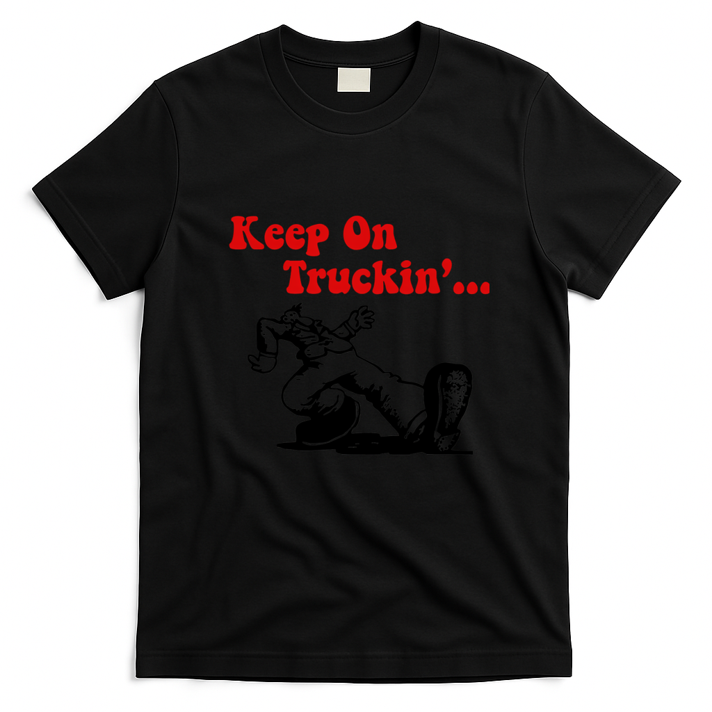 Keep On Truckin’ Long-Haul T-Shirt - Black
