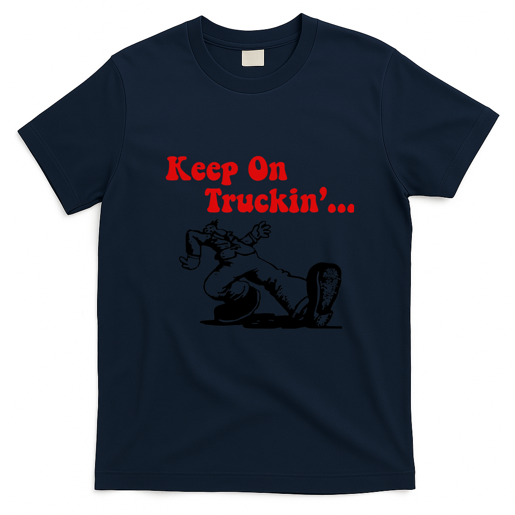 Keep On Truckin’ Long-Haul T-Shirt - Navy Blue