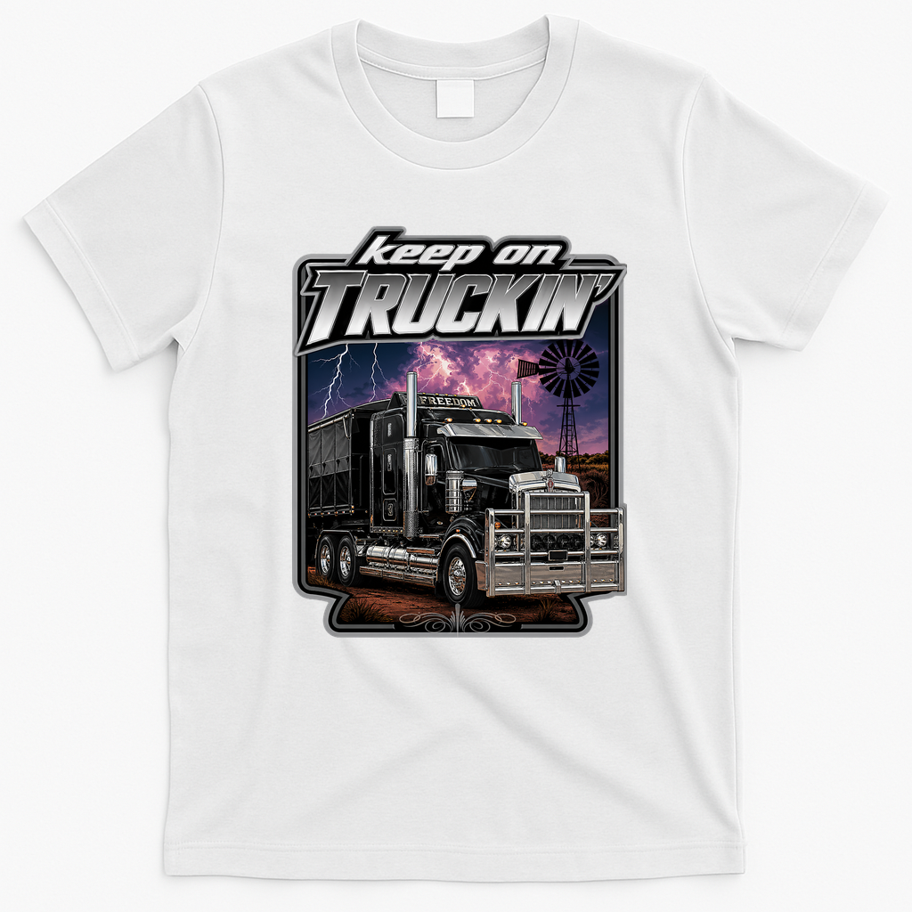 Keep On Truckin’ Vintage Road Tee - White