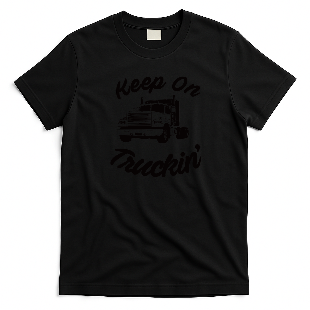Keep On Truckin’ Road Life T-Shirt - Black