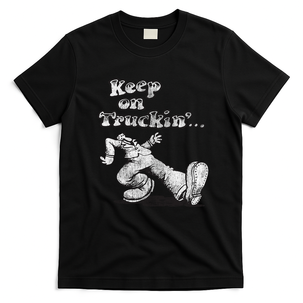 Keep On Truckin’' Retro Graphic Tee No. 2 - Black