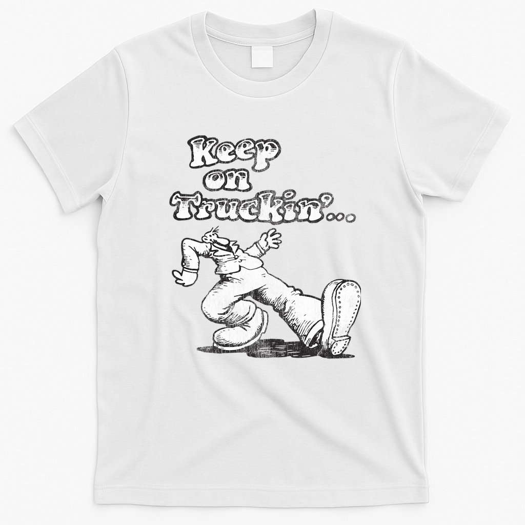 Keep On Truckin’' Retro Graphic Tee No. 2 - White