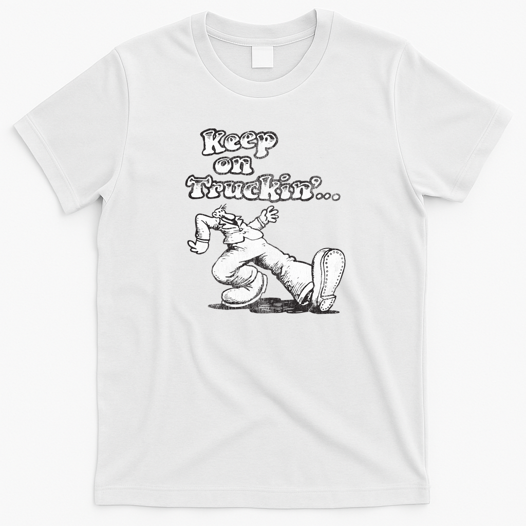 Keep On Truckin’ Vintage Trucker T-Shirt - White