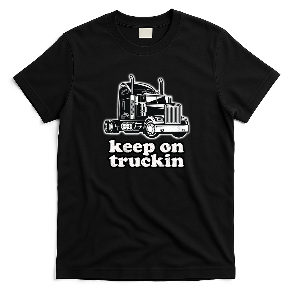 Keep It Truckin’ Retro T-Shirt - Black