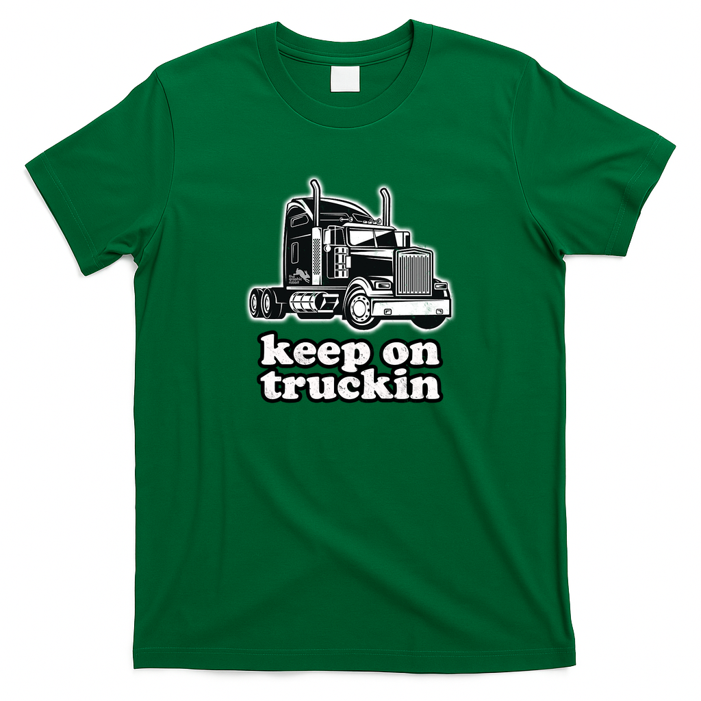 Keep It Truckin’ Retro T-Shirt - Irish Green