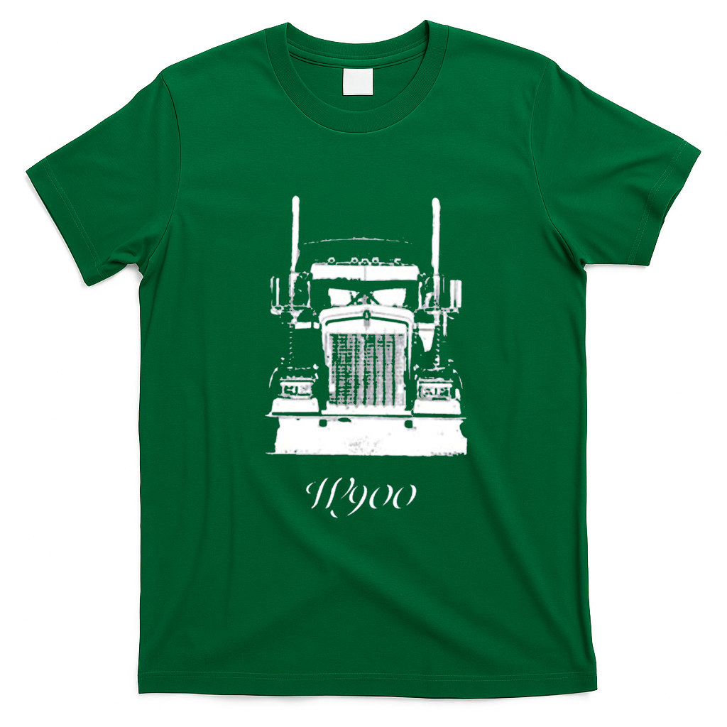 Kenworth W900 Grill Distressed T-Shirt - Irish Green