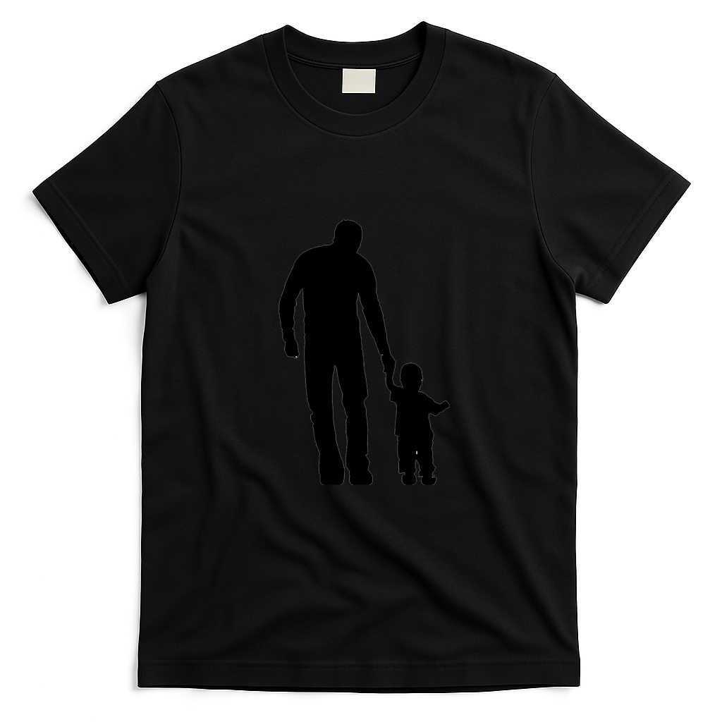 Like Father Like Son Retro Graphic Tee - Black