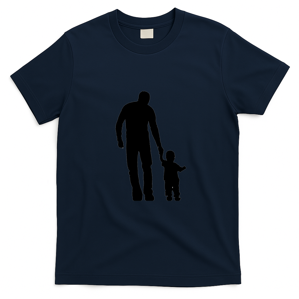 Like Father Like Son Retro Graphic Tee - Navy Blue