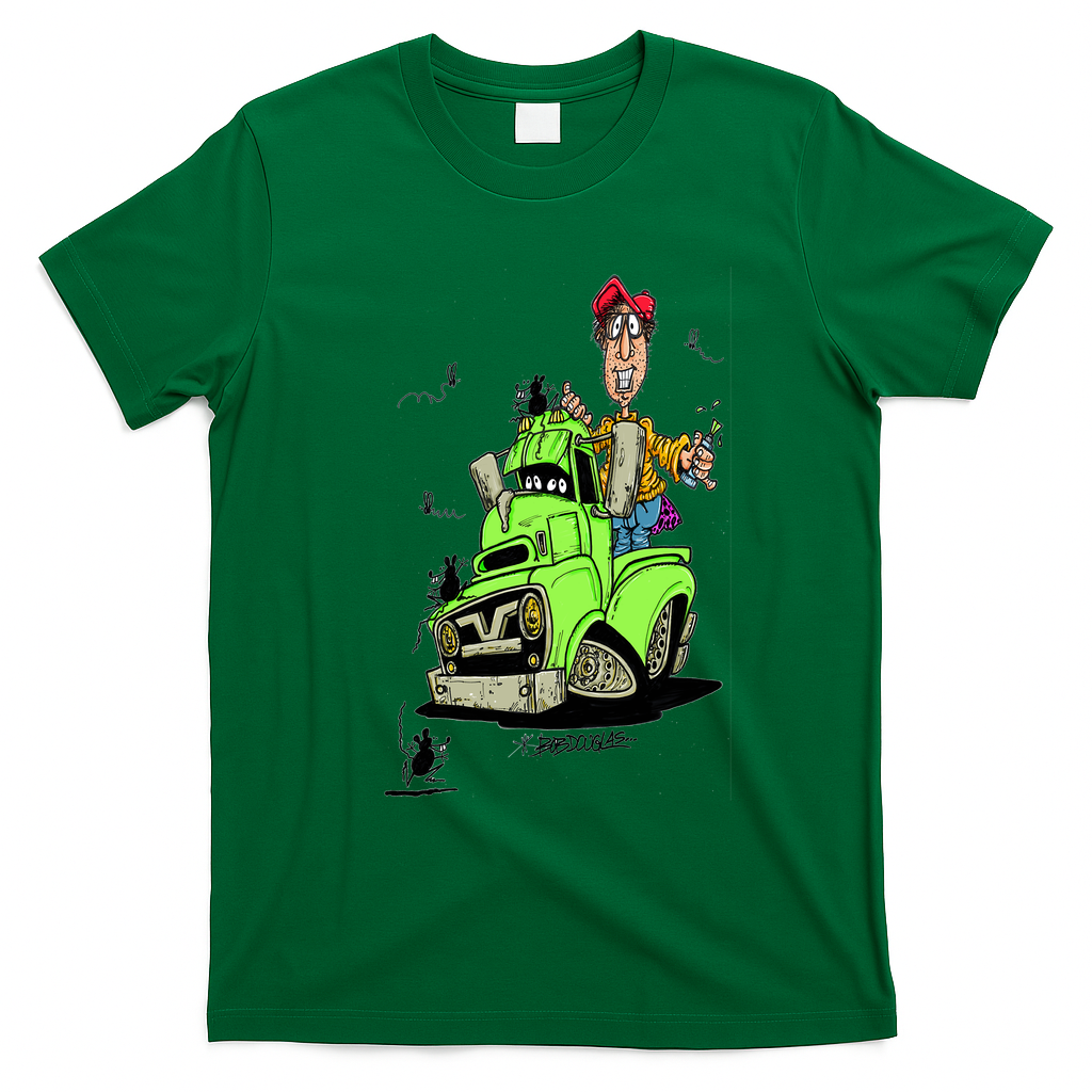 Lime Green Truck Graphic T-Shirt - Irish Green