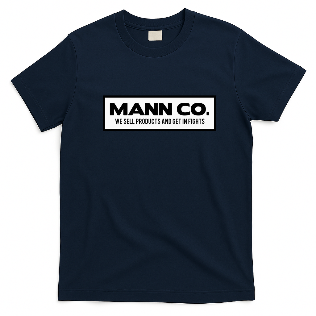 MANN CO Deep Machine Retro Graphic Tee - Navy Blue