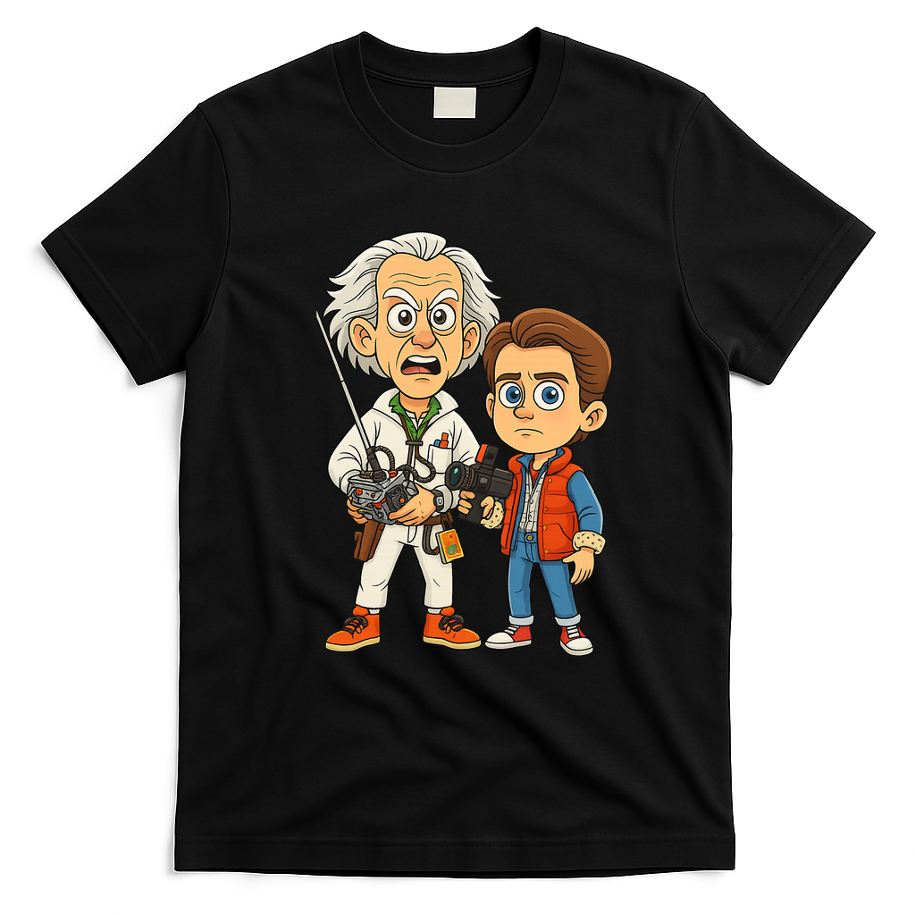 Doc Brown & Marty McFly Movie Legends Tee - Black