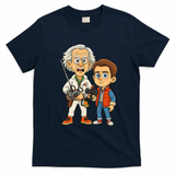 Doc Brown & Marty McFly Movie Legends Tee - Navy Blue