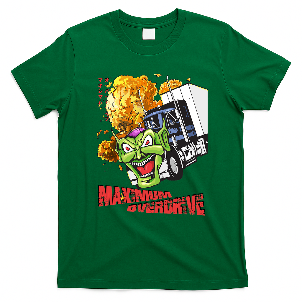 Maximum Overdrive Retro Graphic Tee - Irish Green