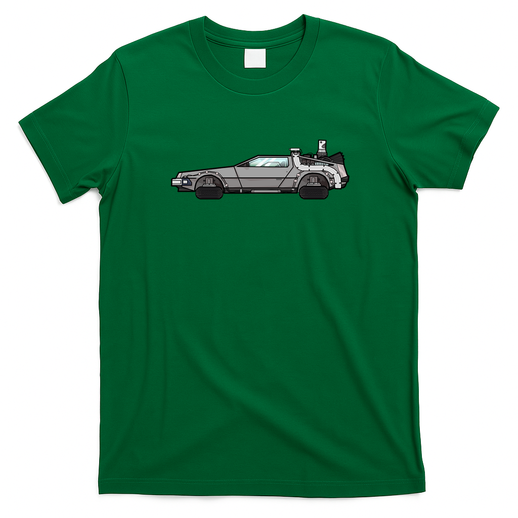 Now Is the Future DeLorean 2015 T-Shirt - Irish Green