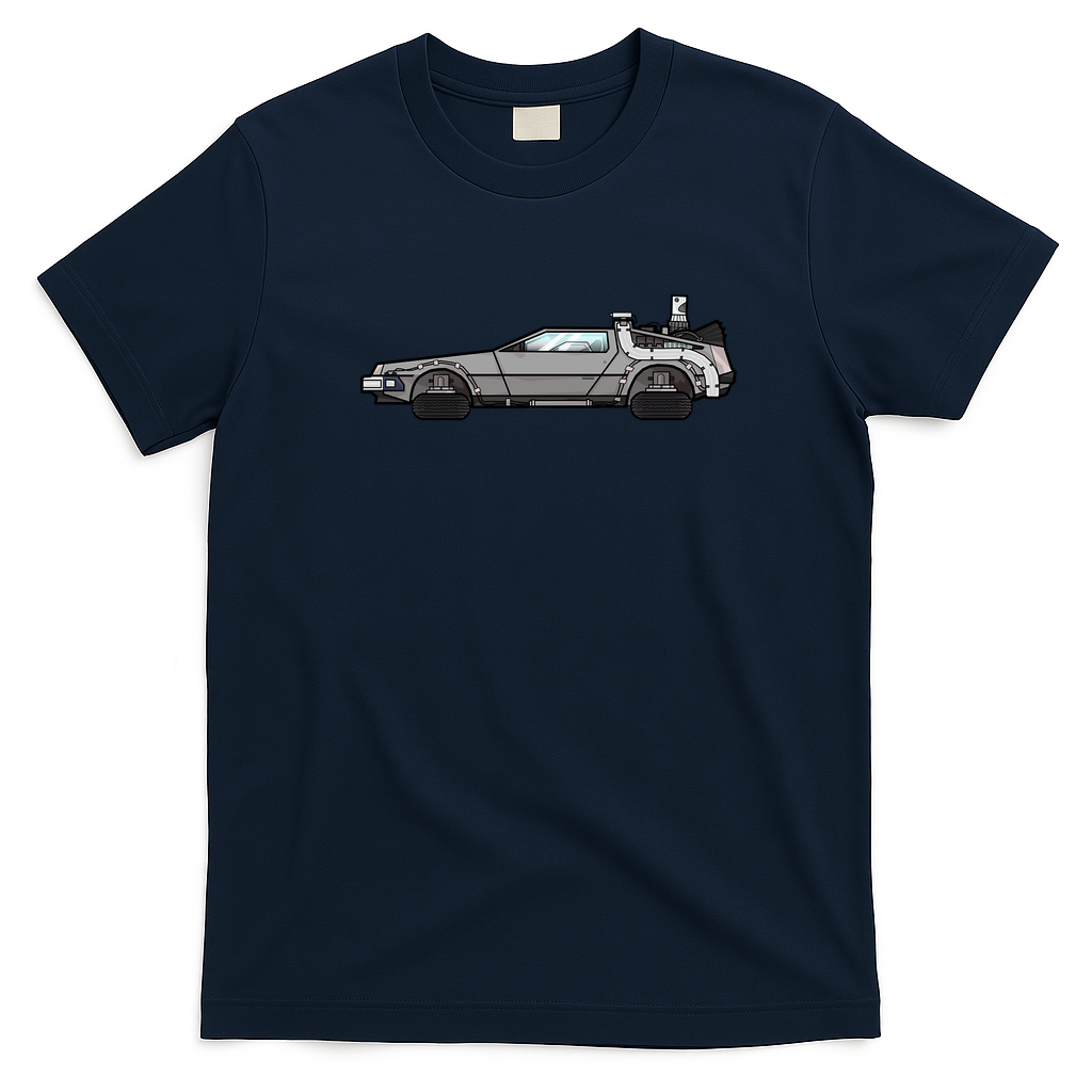 Now Is the Future DeLorean 2015 T-Shirt - Navy Blue