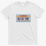 OUTATIME License Plate T-Shirt - White