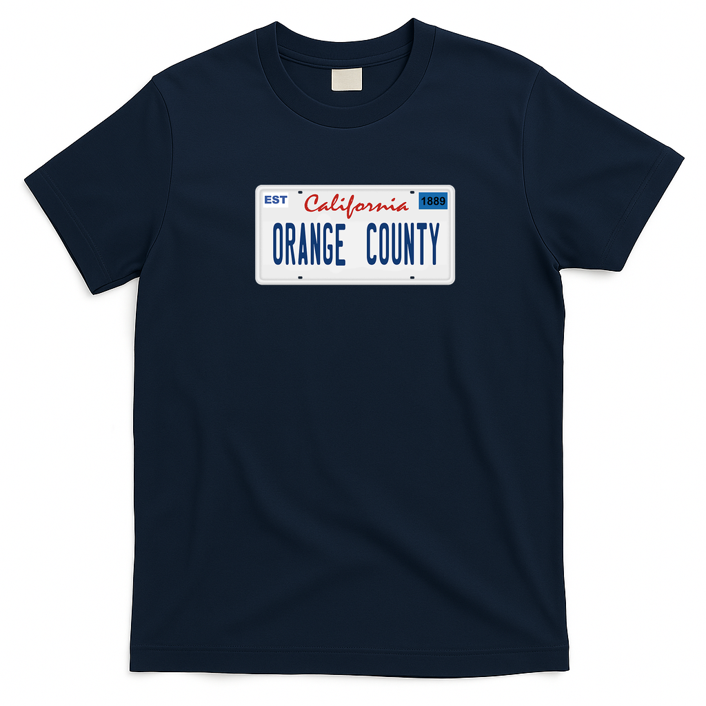 Orange County California Roadside T-Shirt - Navy Blue